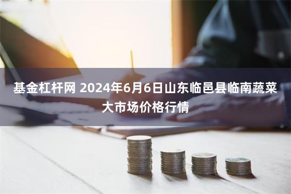 基金杠杆网 2024年6月6日山东临邑县临南蔬菜大市场价格行情