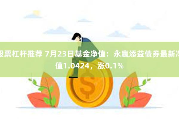 股票杠杆推荐 7月23日基金净值：永赢添益债券最新净值1.0424，涨0.1%