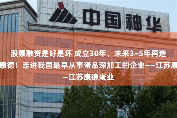 股票融资是好是坏 成立30年，未来3~5年再造一个新康德！走进我国最早从事蛋品深加工的企业——江苏康德蛋业