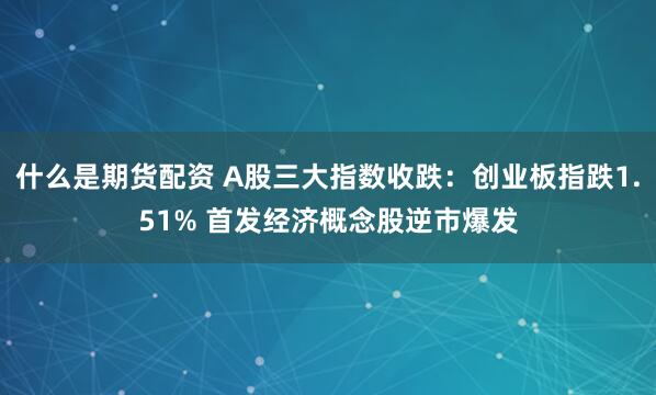 什么是期货配资 A股三大指数收跌：创业板指跌1.51% 首发经济概念股逆市爆发